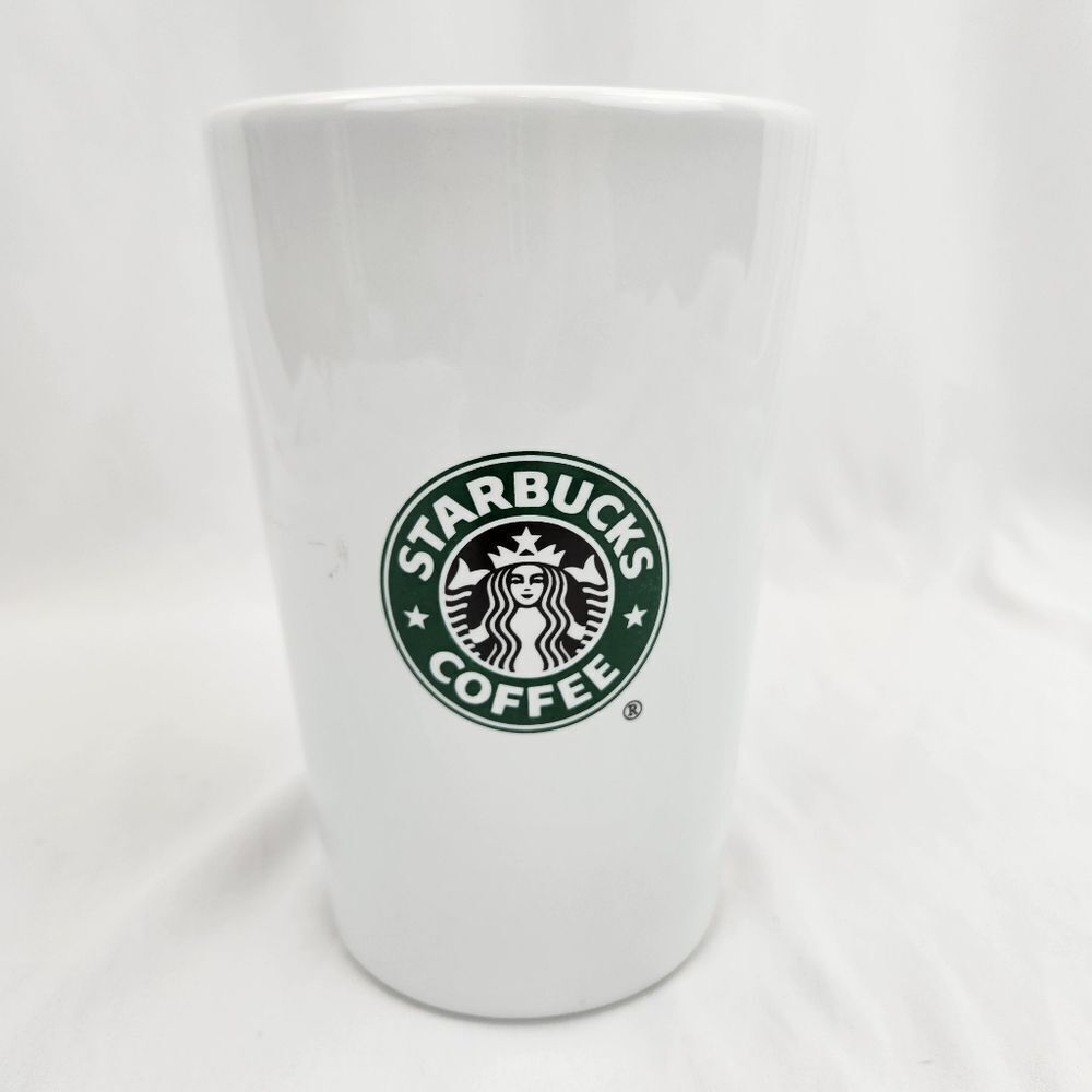 ☕️Vintage Starbucks 2000 Large Porcelain Utensil Holder/Coffee Canister - Picture 1 of 9